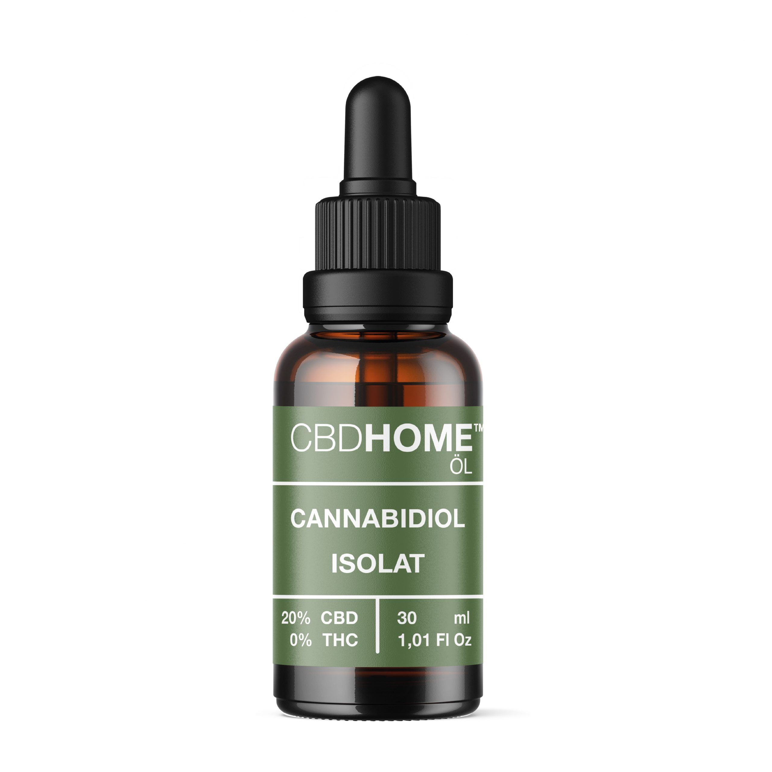 CBDHOME Öl Flasche mit Pipette. 20% CBD, 30ml.