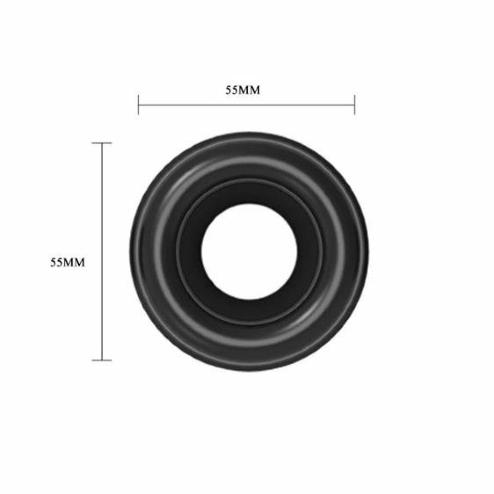 Schwarzer Dichtungsring für Penispumpe, 55mm x 55mm.