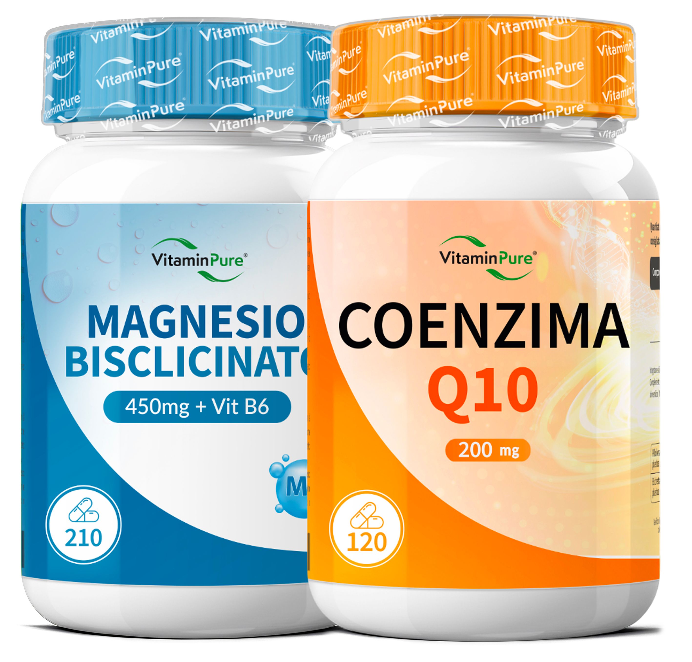 PROMO VitaminPure® Magnesio Bisglicinato + Coenzima Q10, Energia & Vitalità Quotidiana