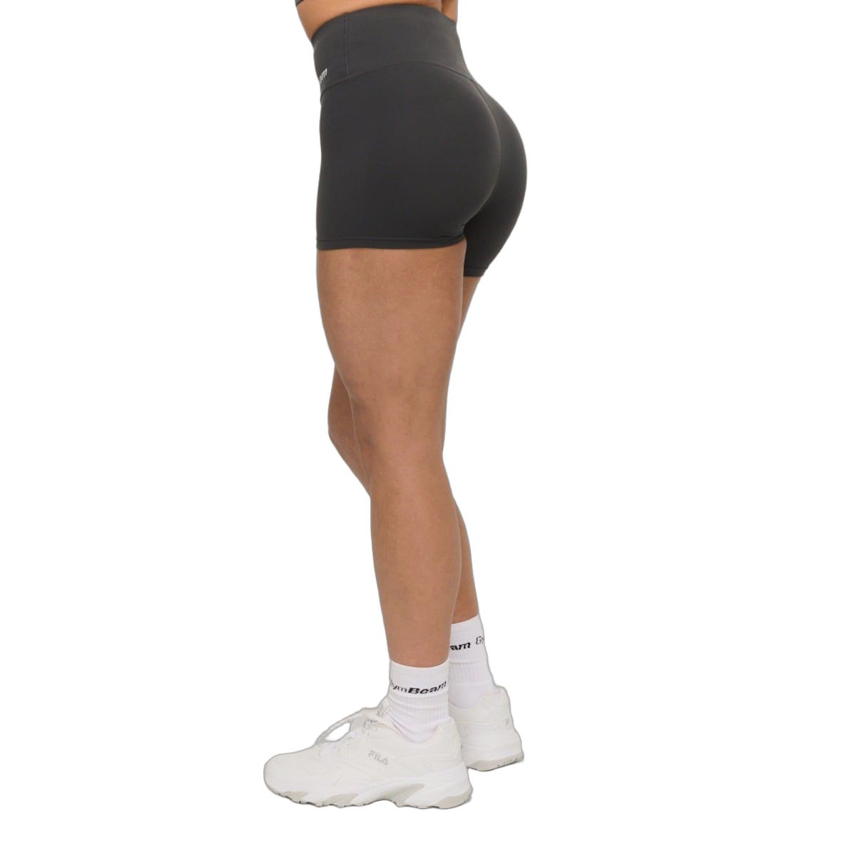 GymBeam Shorts Damen Slim mit Gummizug ohne Taschen Beat Charcoal 1 St