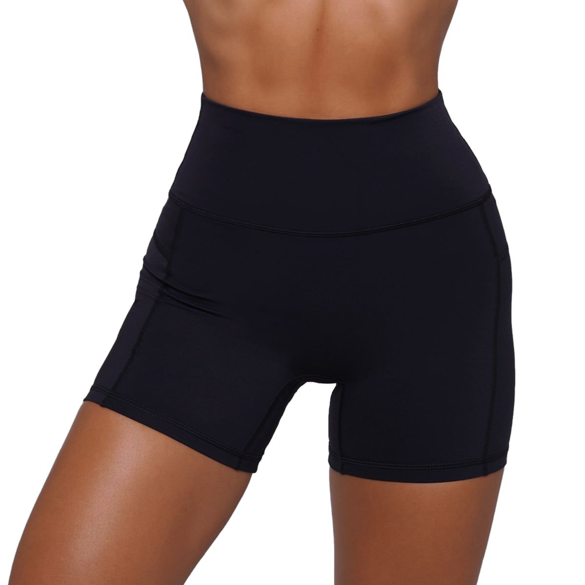 GymBeam Shorts Damen Slim mit Gummizug und elastischem Material, Schwarz