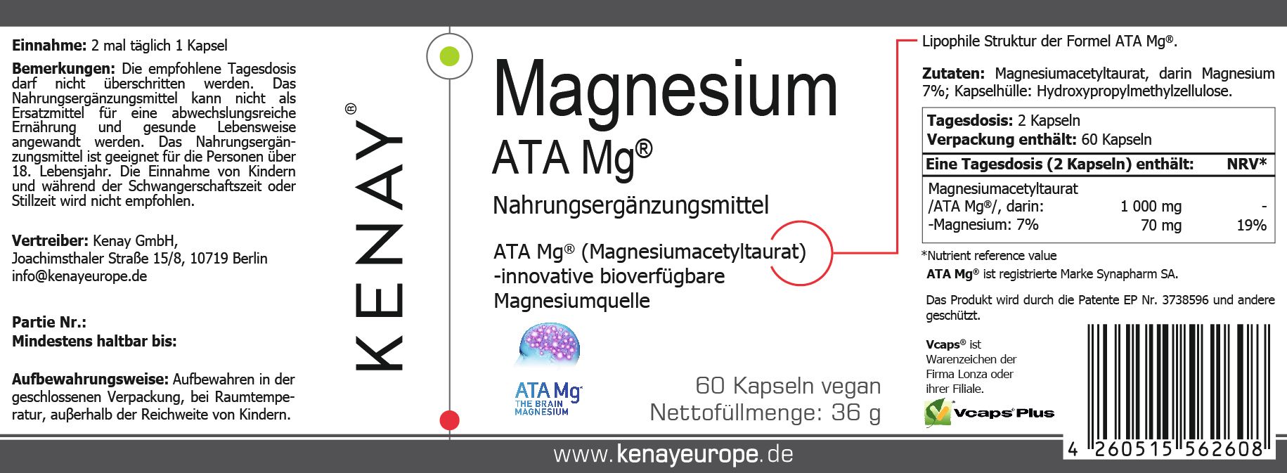 Magnesium ATA Mg®  KENAY®