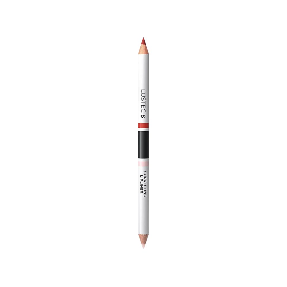 Doppelstift für Lippenkonturen, eine Seite in Orange-Rot 08, die andere in hellem Rosaton.