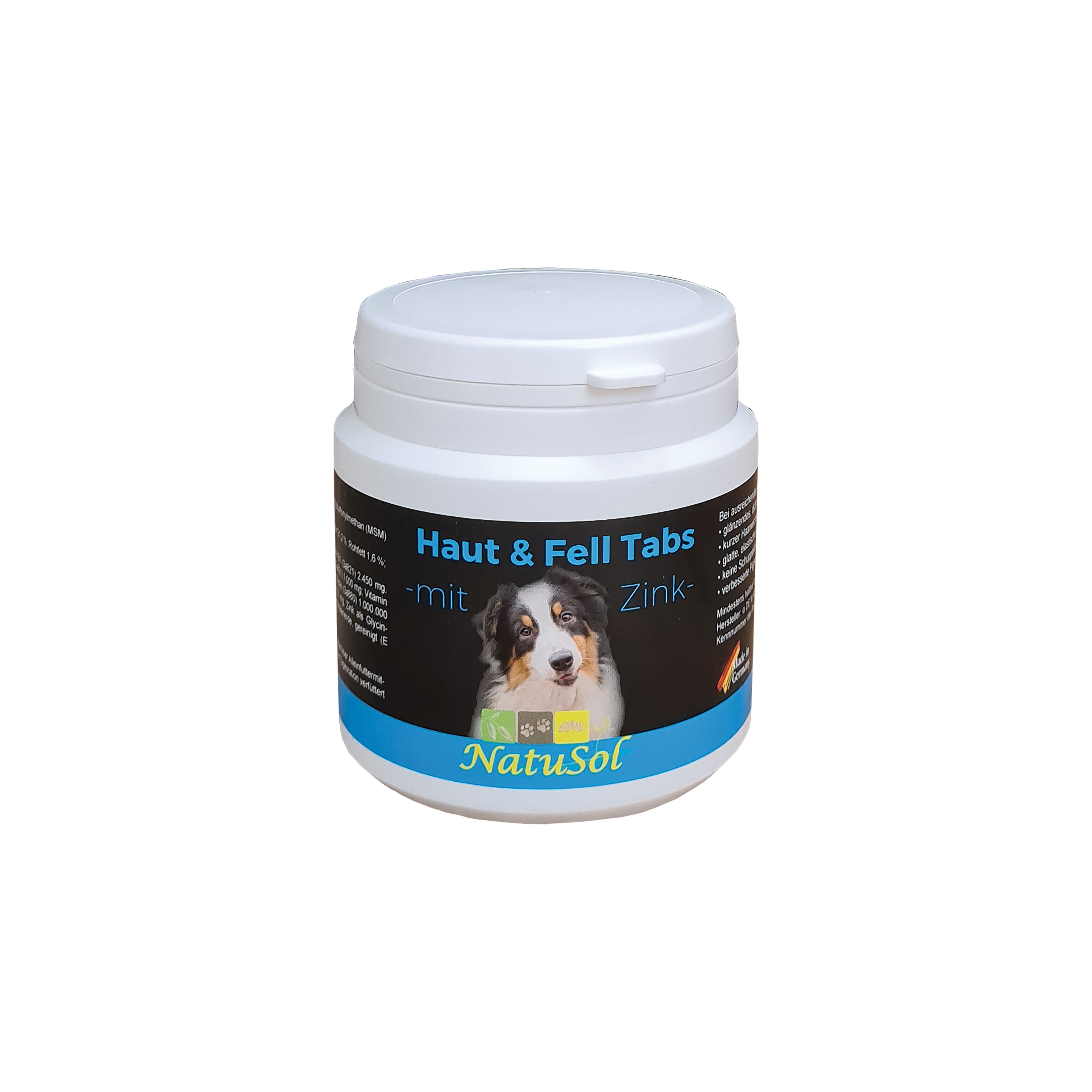 NatuSol Haut & Fell Tabs - mit Zink für Hunde