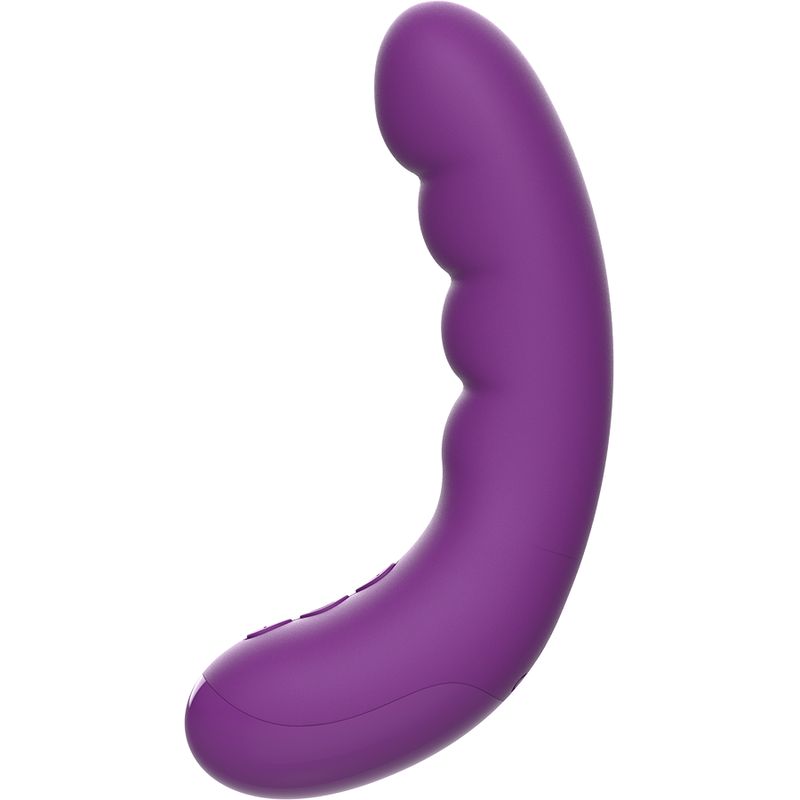 Lila Vibrator mit abgerundeter Form.