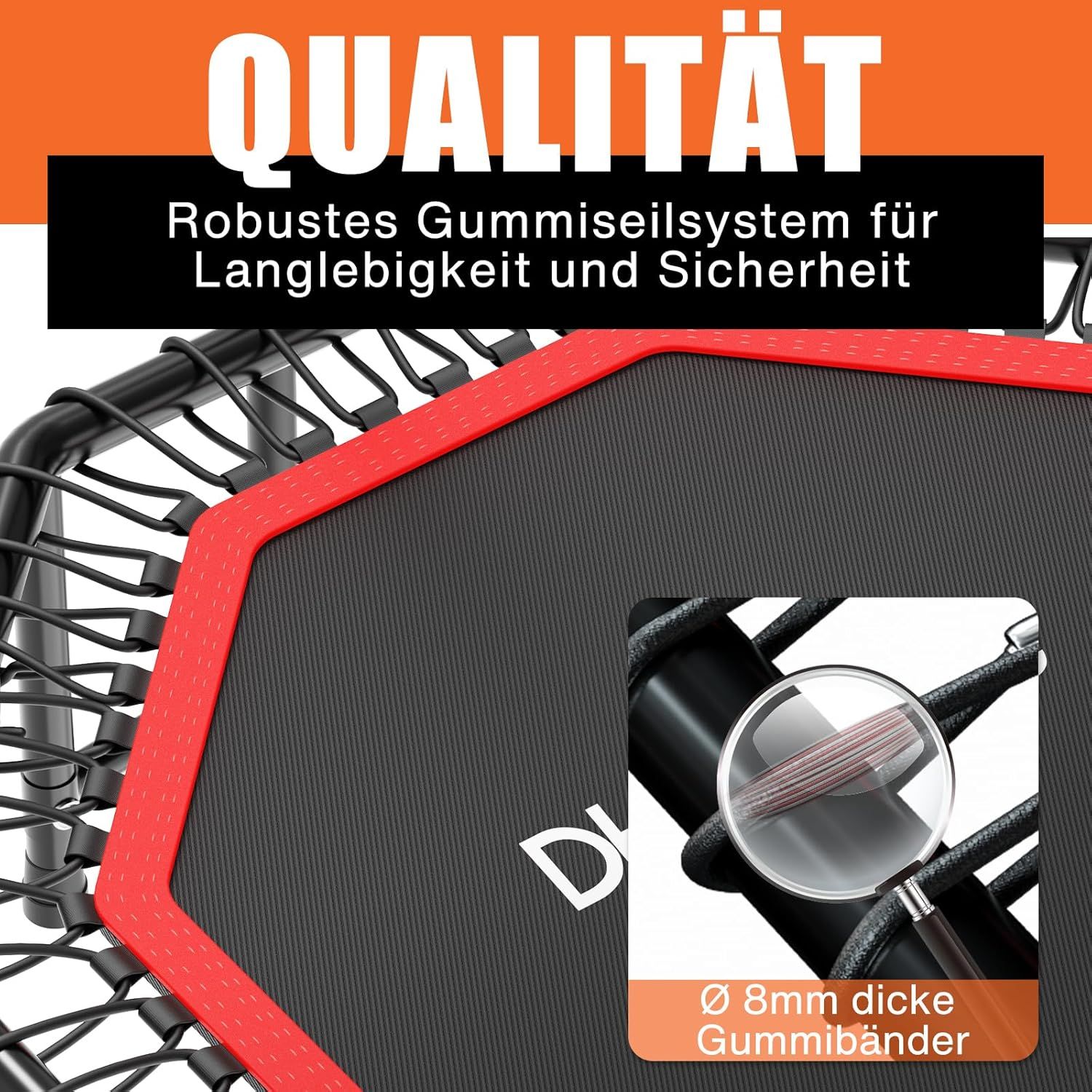 DH FitLife 121cm 48 Zoll klappbar Fitness Trampolin ohne Installation