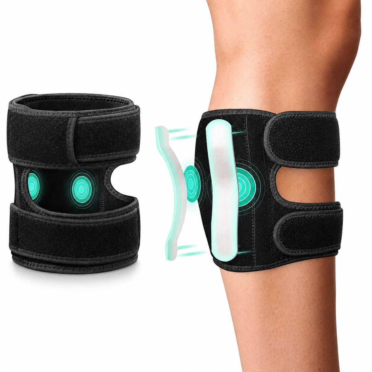 COOL-i Waden Kompressionsbandage, verstellbar, mit Polstern & Anti Rutsch für Sport Alltag 1 Pc Bandage(s)
