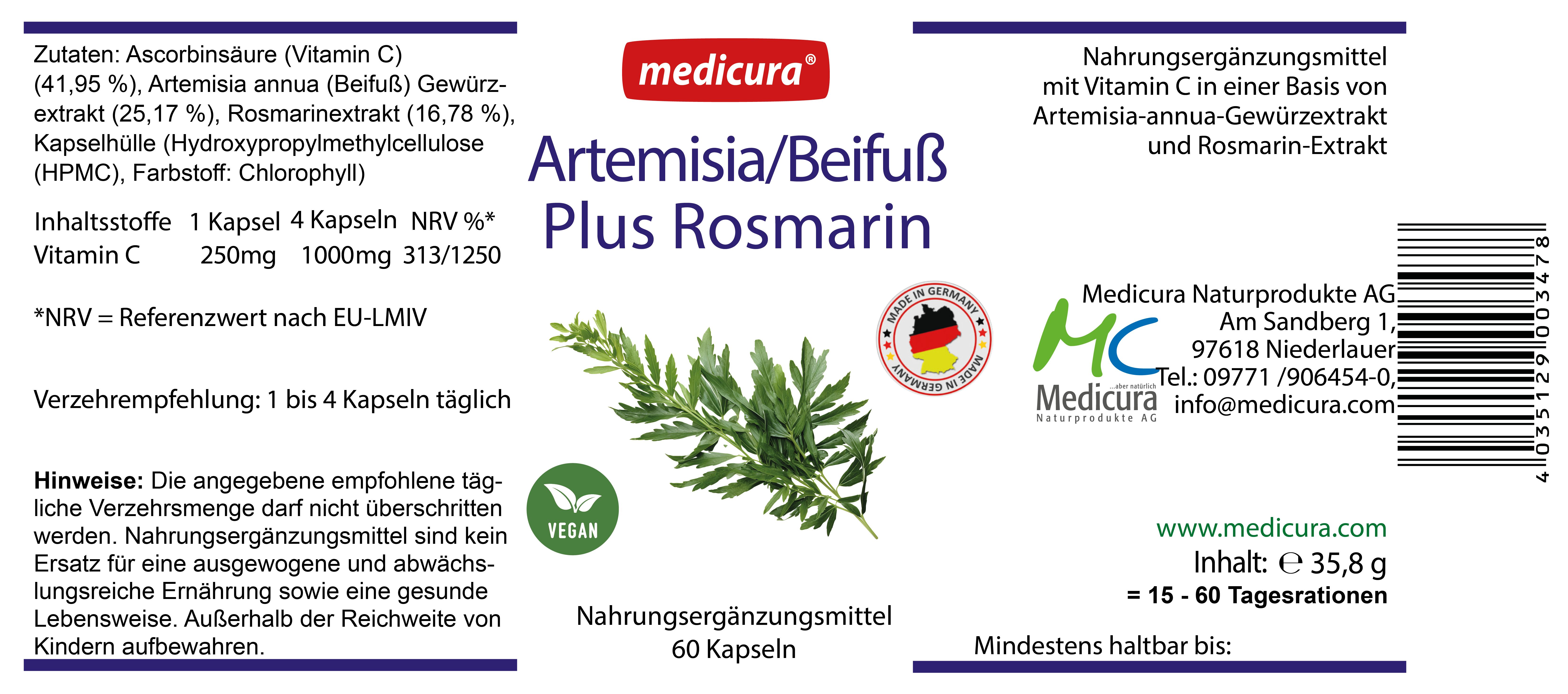 Artemisia/Beifuß plus Rosmarin