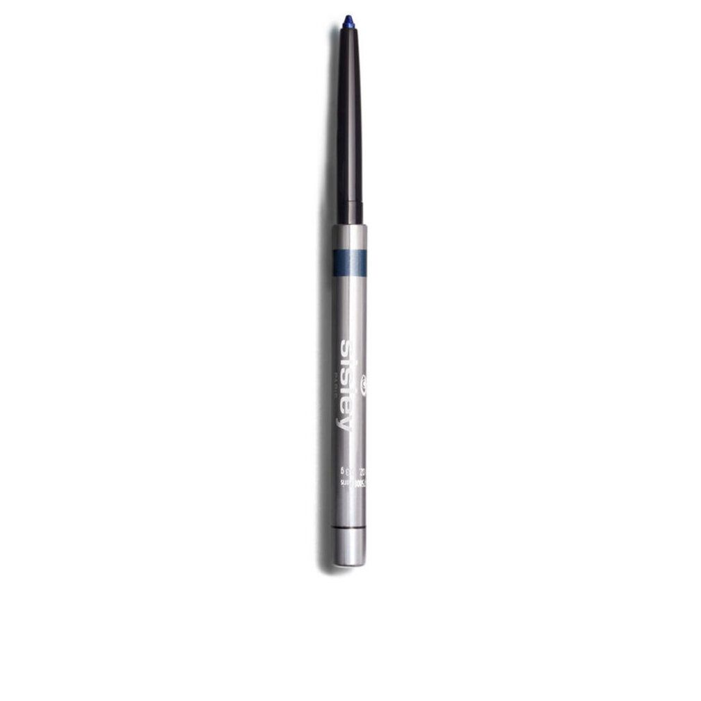 Blauer Eyeliner-Stift mit silberfarbenem Gehäuse und schwarzer Spitze. Marke Sisley.