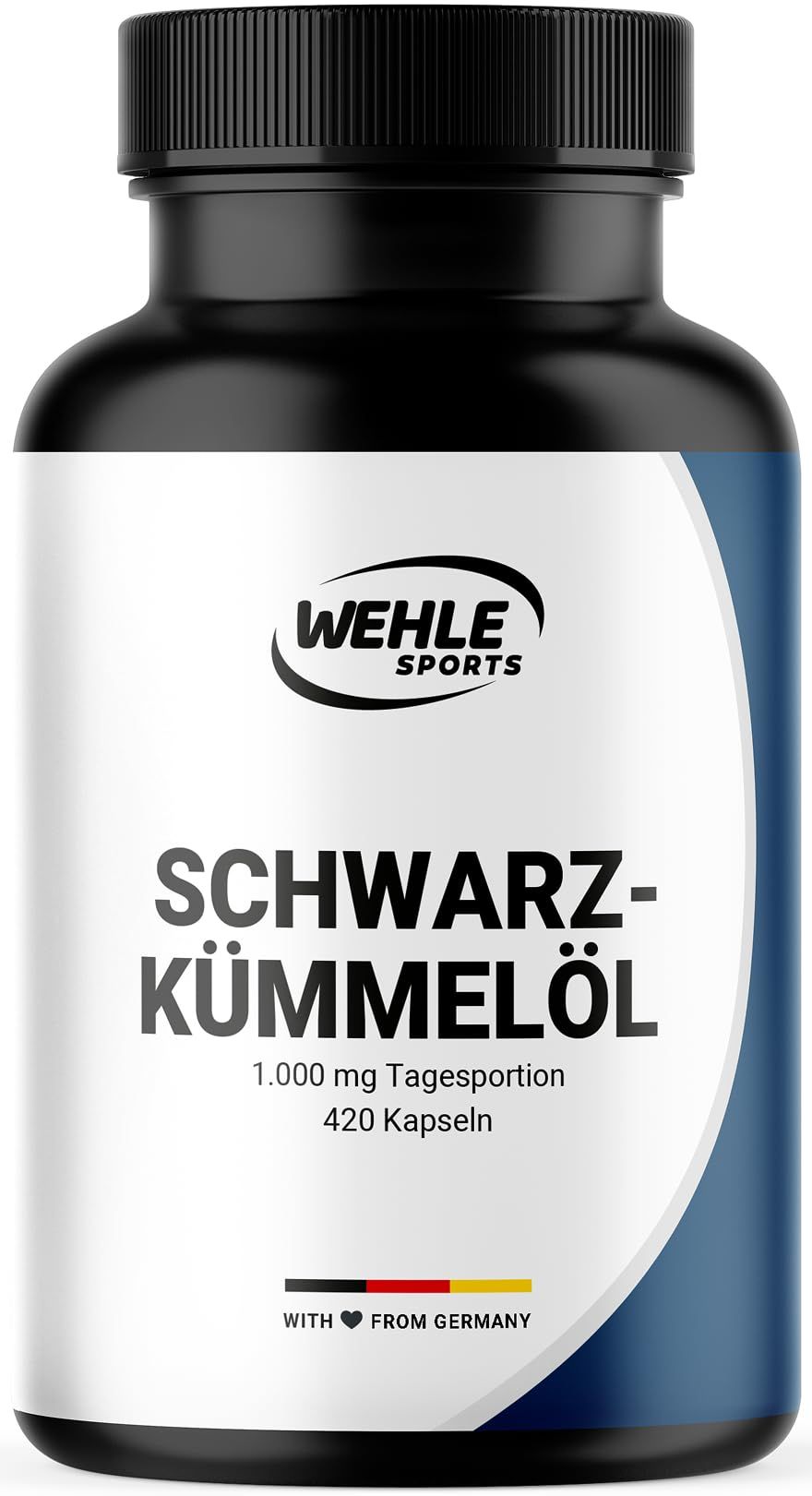 Schwarzkümmelöl Hochdosiert - 420 Softgel Kapseln 1.000 mg Schwarzkümmel pro Tag Wehle Sports® 303 g