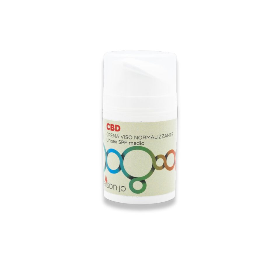 Jo.Maison.Jo Crema Viso Normalizzante Unisex al CBD con SPF Medio