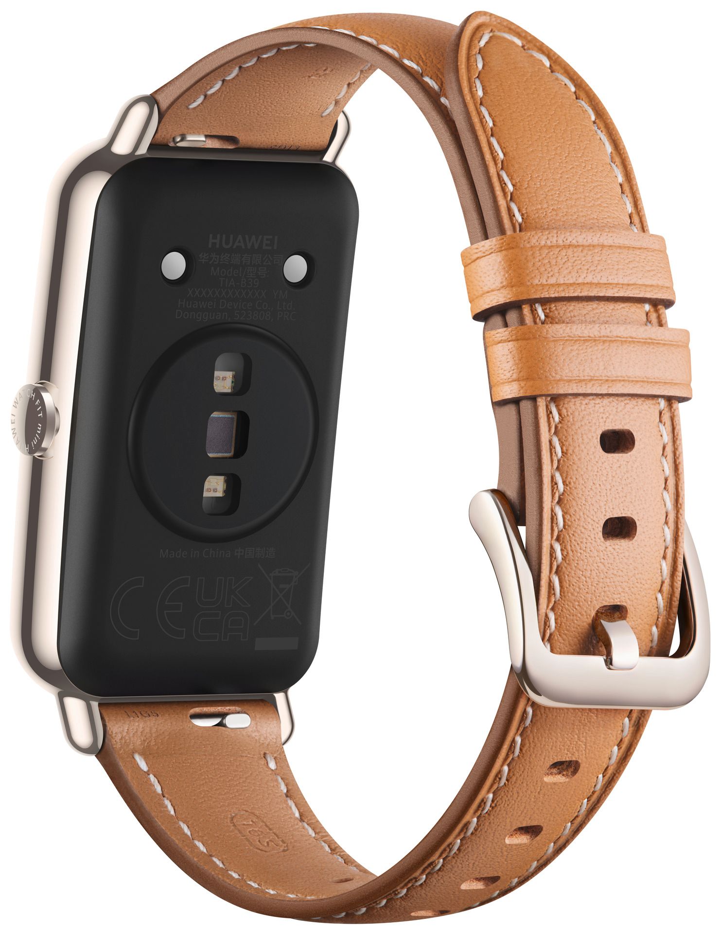 HUAWEI Watch Fit Mini Fara-B69 Braun Leder Armband Smartwatch AMOLED Display