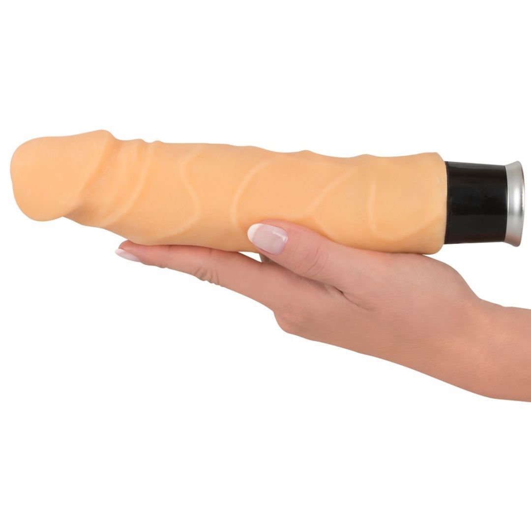 Naturvibrator „Big Vibe“ mit Äderung und praller Eichel | 8 Vibrationsmodi | Nature Skin