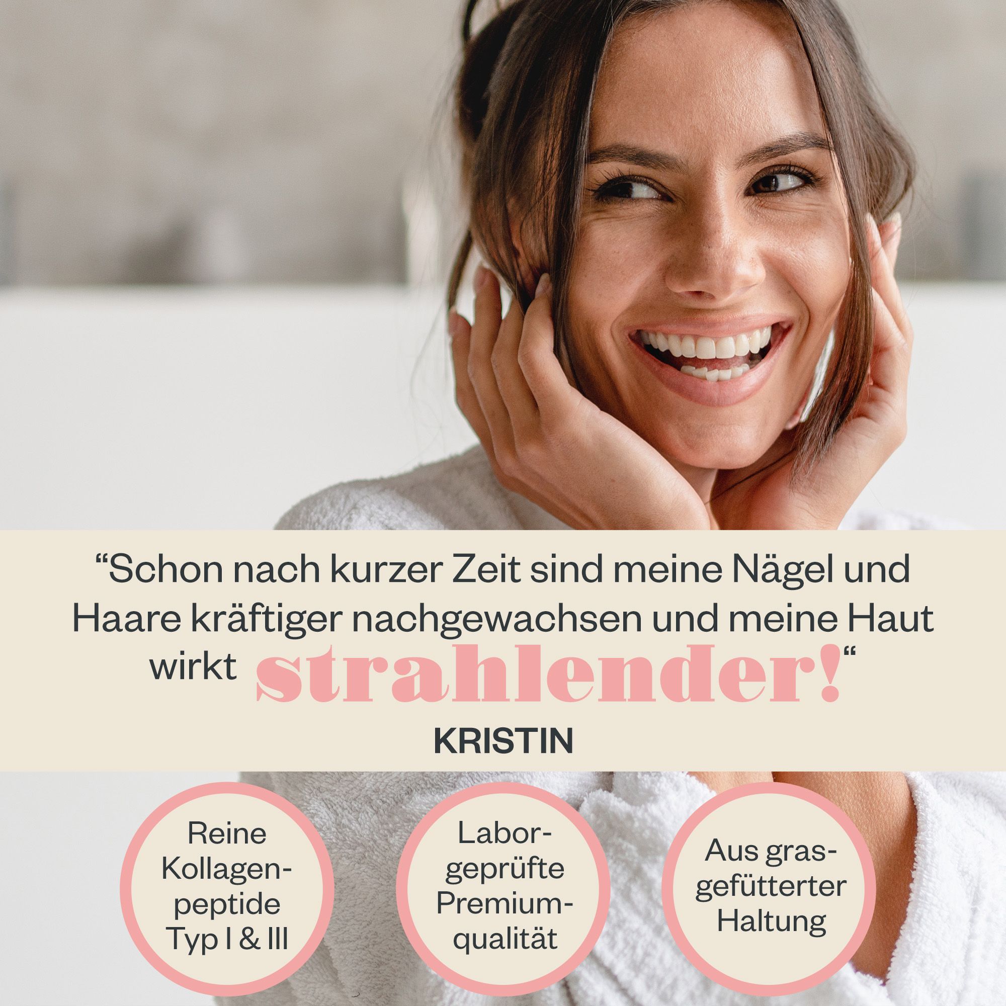 Premium Kollagen Hydrolysat Karamell – Typ III & I Peptid-Pulver aus Weidehaltung – gut löslich