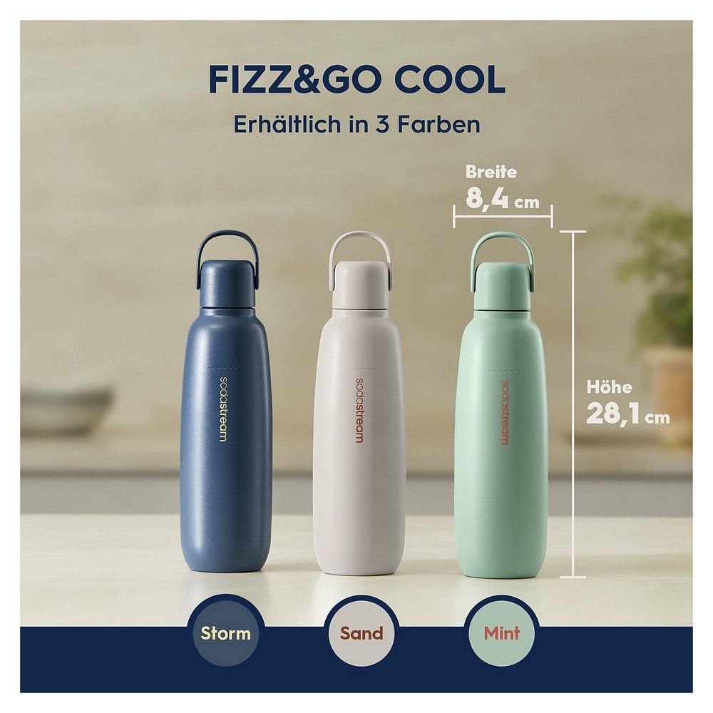 SodaStream Fizz & Go Cool Flasche 0,9 L, Storm
