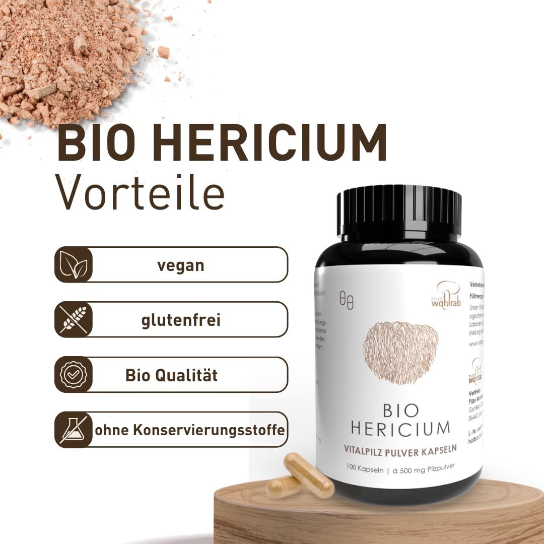 Pilze Wohlrab - BIO Hericium Pulverkapseln