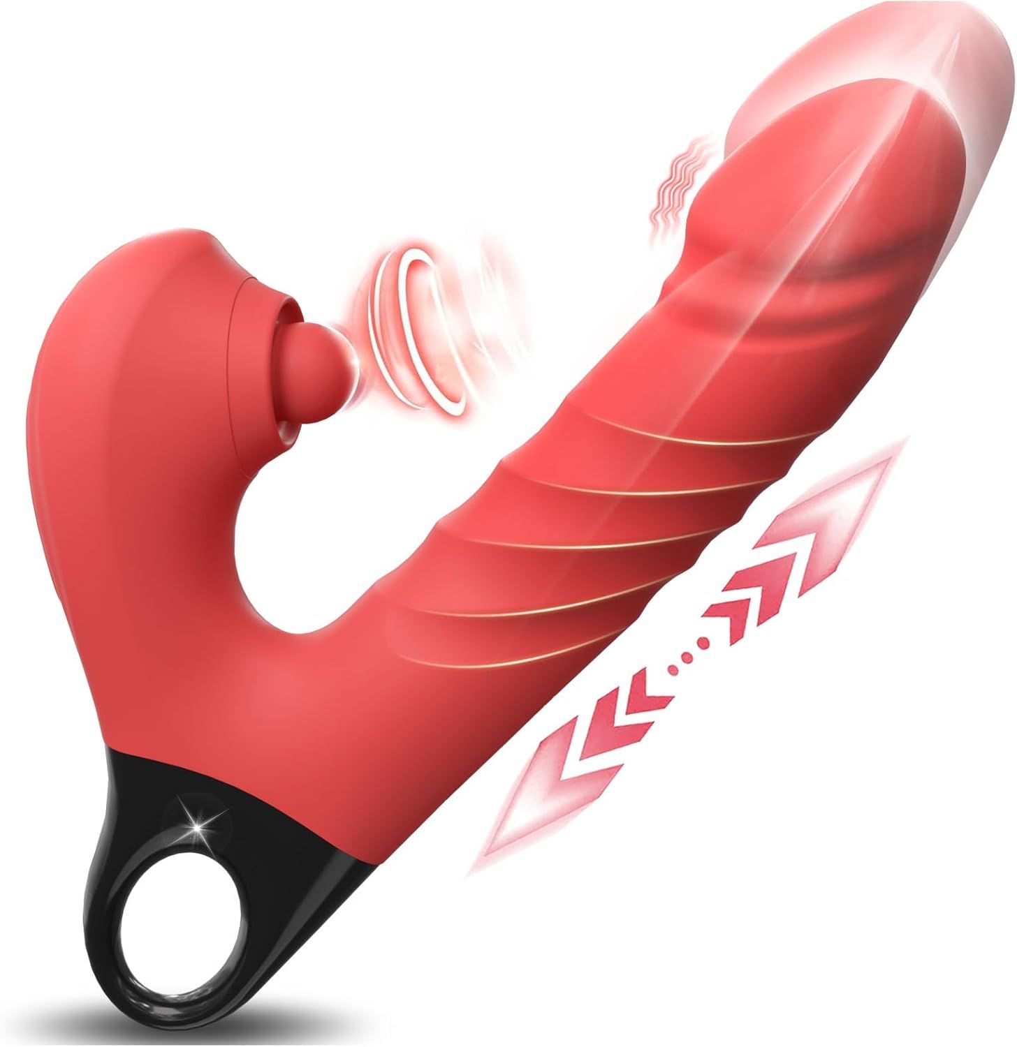 YAWNSHE dildo vibrante con funzione a spinta, vibrazione 3 in 1 per punto G