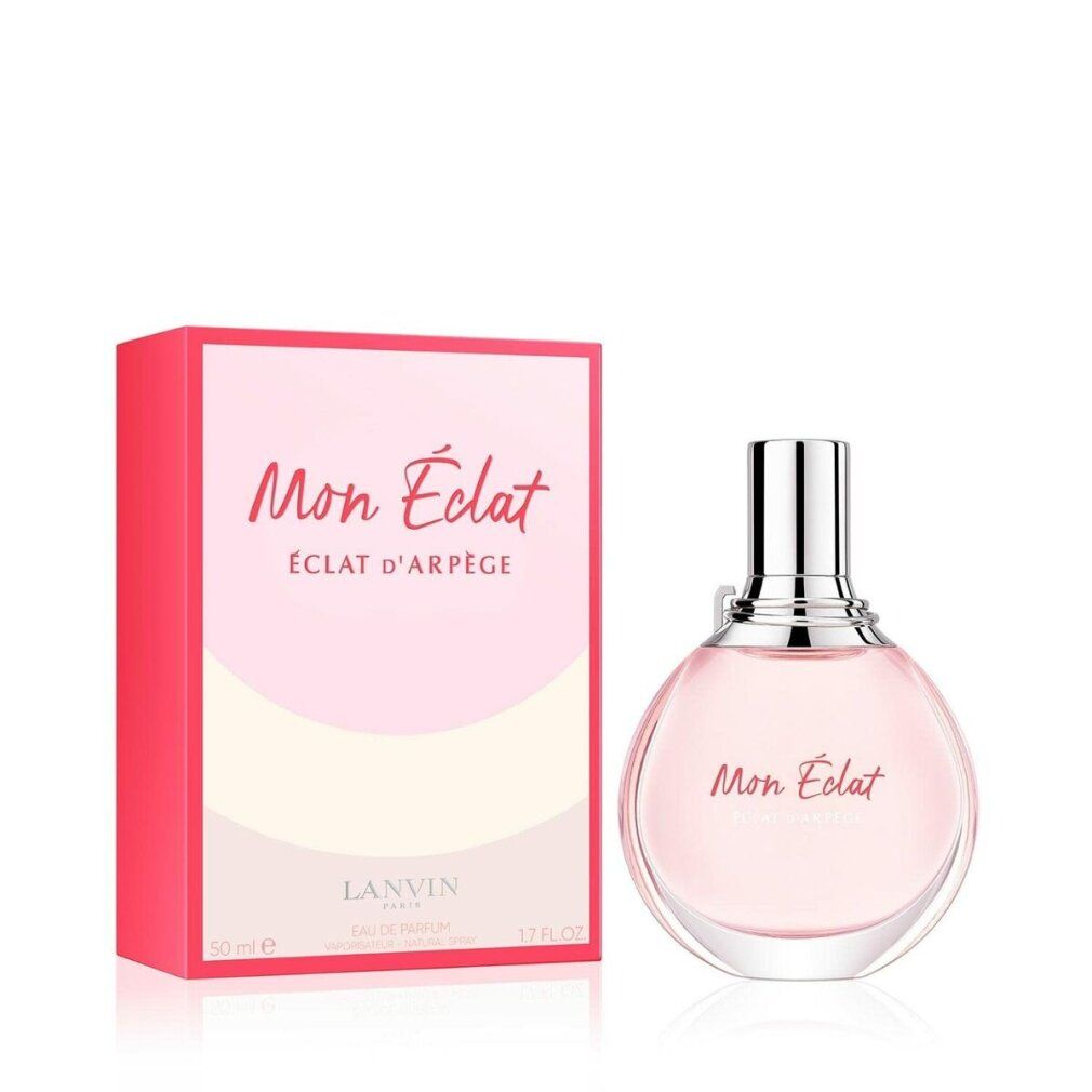 Lanvin Mon Éclat d'Arpège Eau de Parfum Flakon und Verpackung, 50 ml.