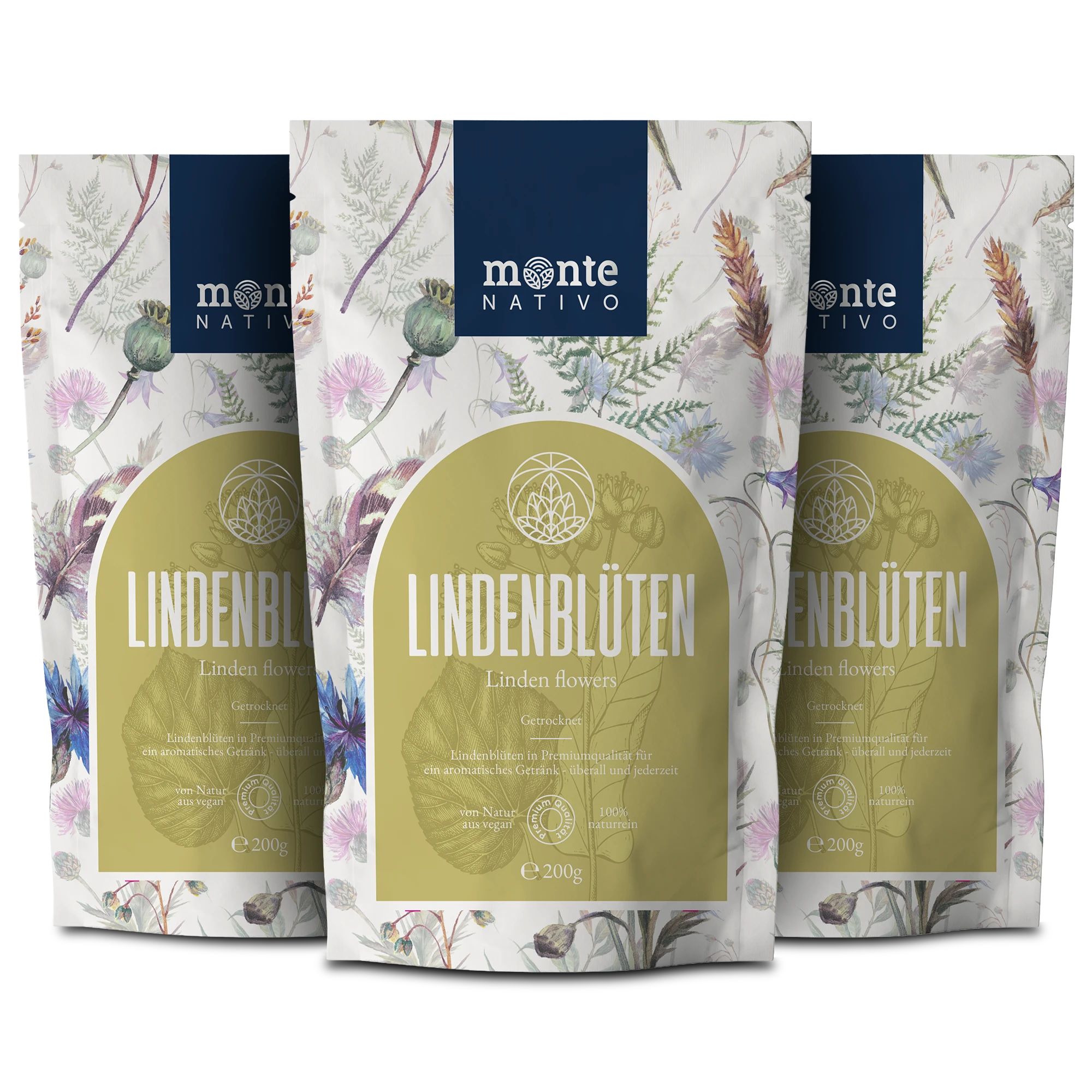 Monte Nativo Lindenblüten Kräutertee lose 3x200 g Tee