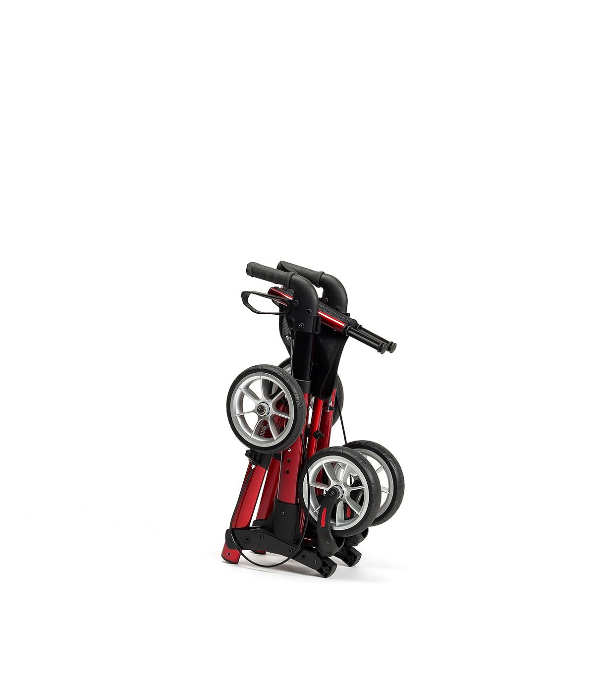 Reise - Rollator QUADRI LIGHT | 3-fach faltbar, ultraklein, ROT