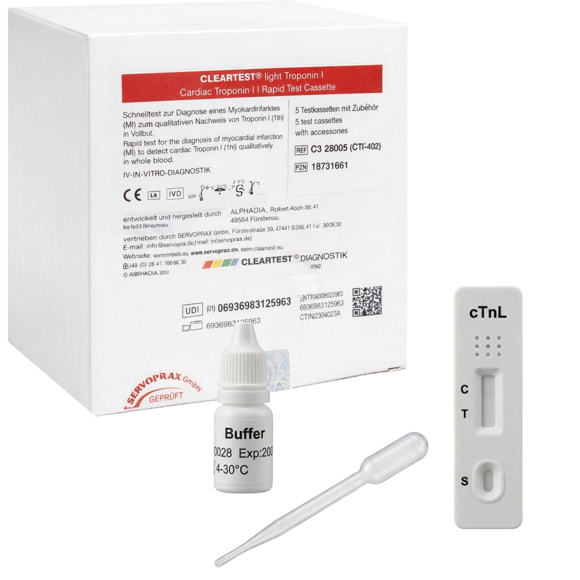 Cleartest Troponin I Herzinfarkt Schnelltest 5 St Kombipackung