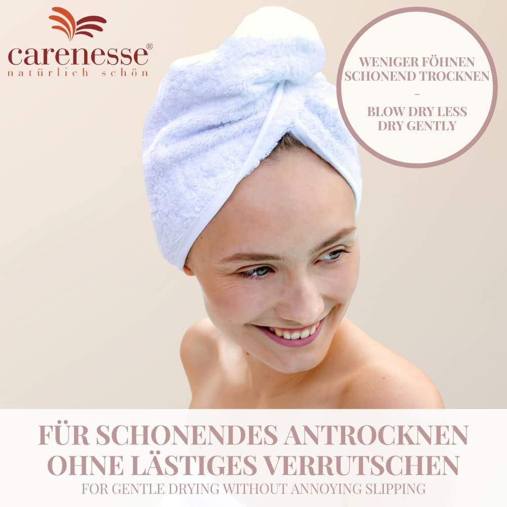 Carenesse Haarturban Kopfhandtuch weiß