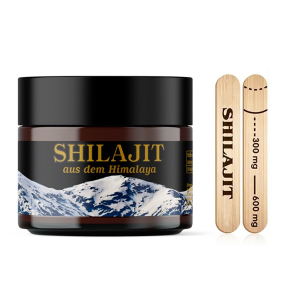 Shilajit Harz Inklusive Löffel | Fulvin- und Huminsäure +85 Mineralstoffe **60g ** 60 g Paste