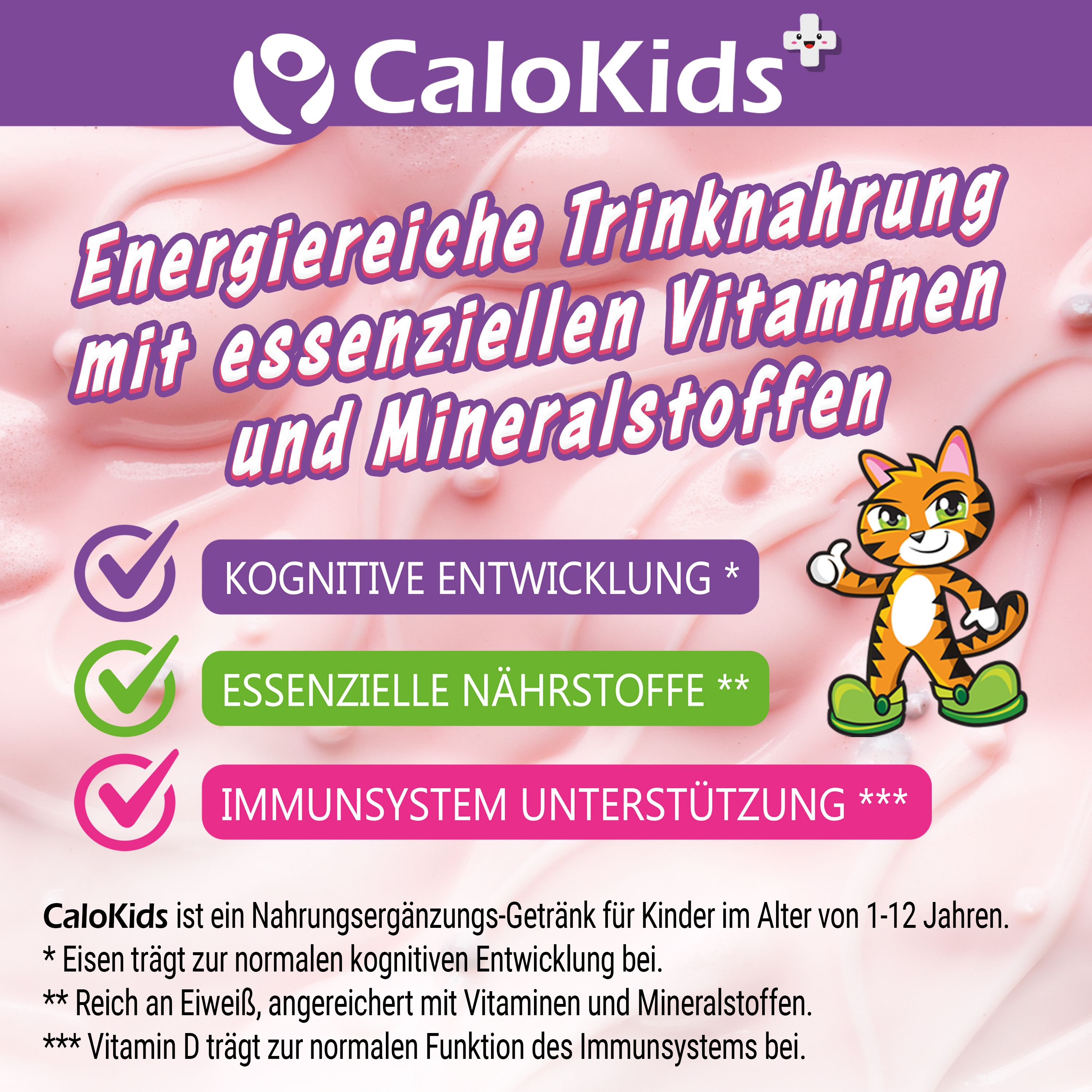 CALOKIDS+ Powershake Trinknahrung Erdbeere Pulver
