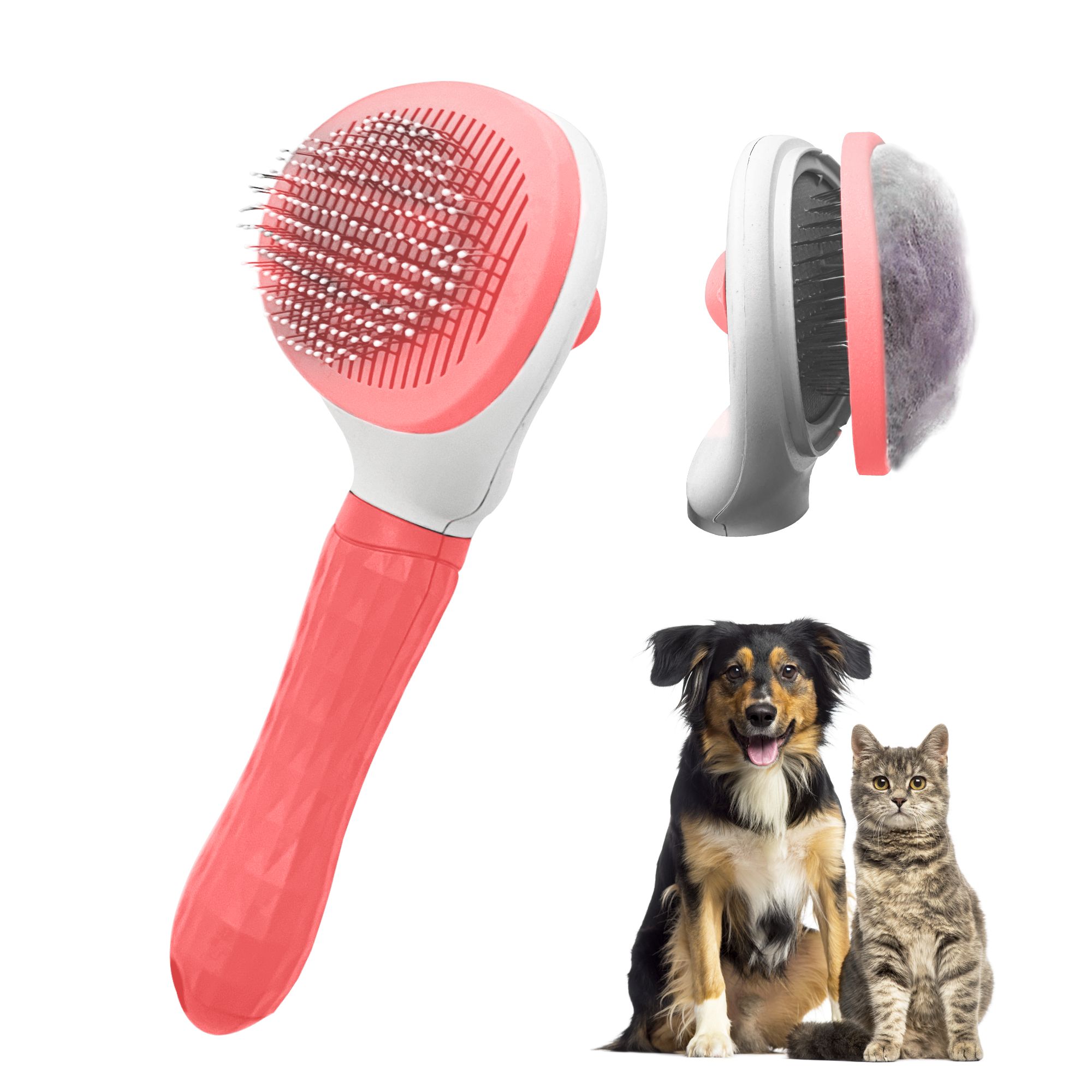 PETSATION Tierbürste mit One-Touch (Hunde, Katzen, Pferde)
