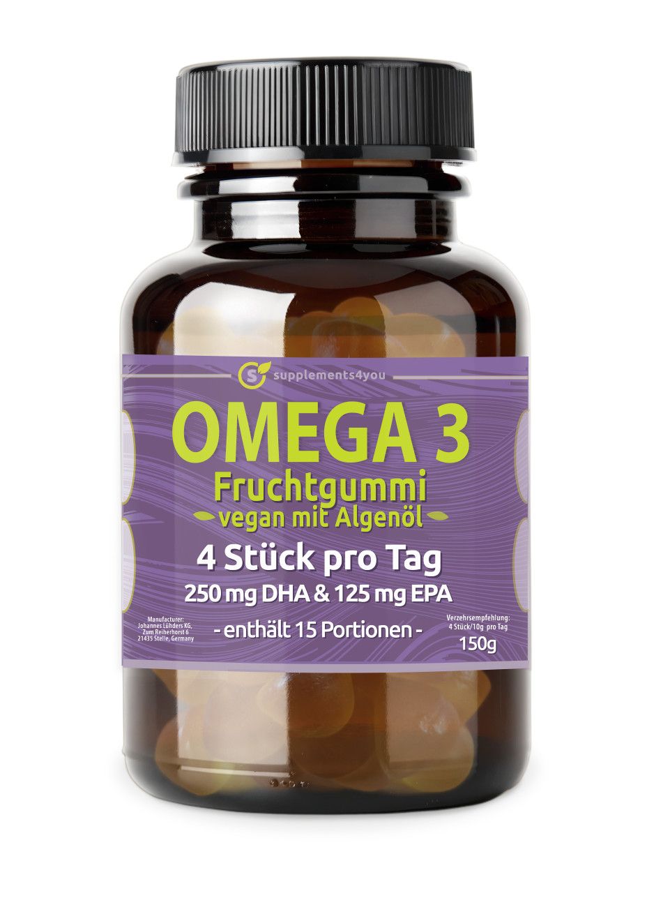 Omega 3 Fruchtgummi mit DHA und EPA, 60 Stück