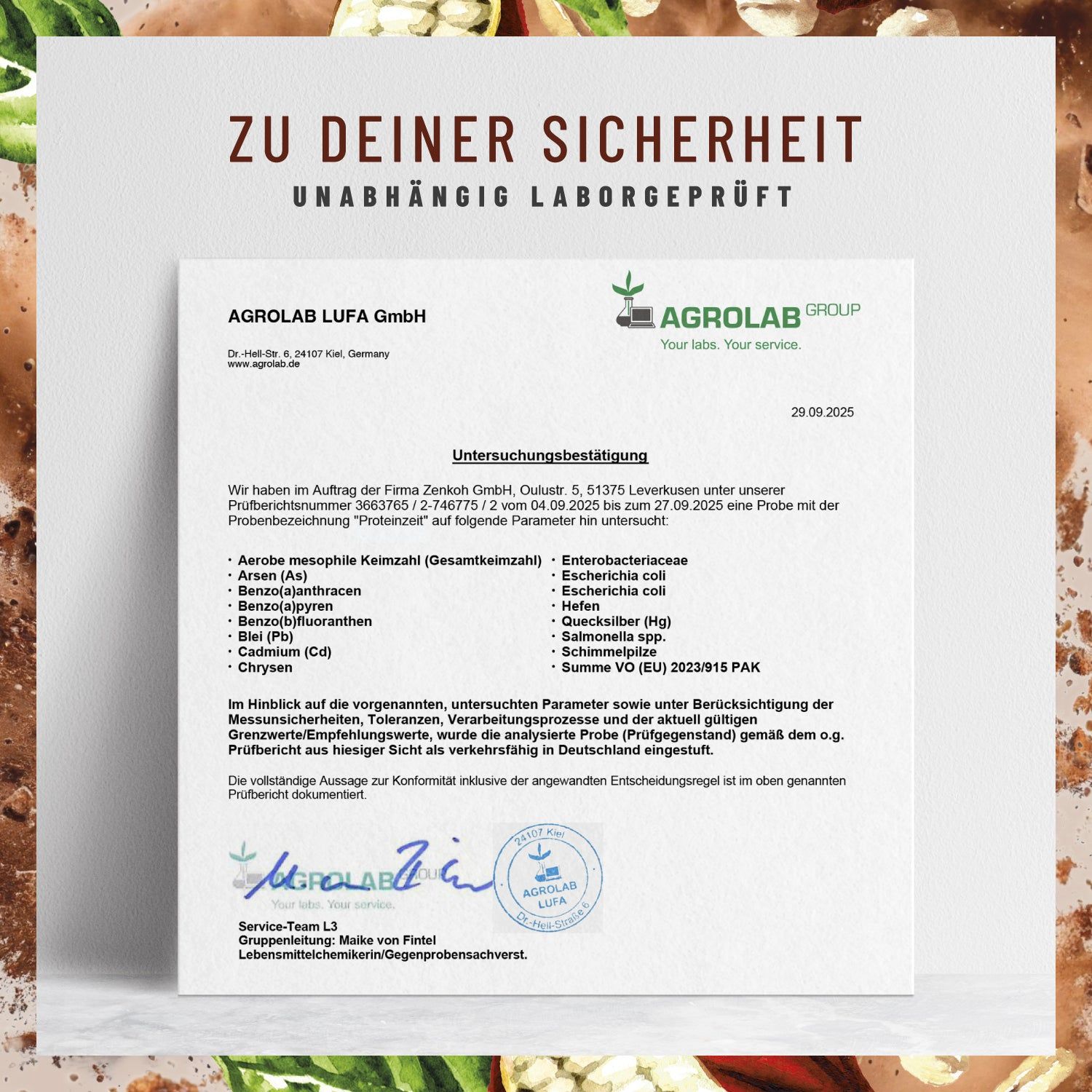 PROTEINZEIT - Proteinpulver mit Kakao Geschmack - NATURTREU®