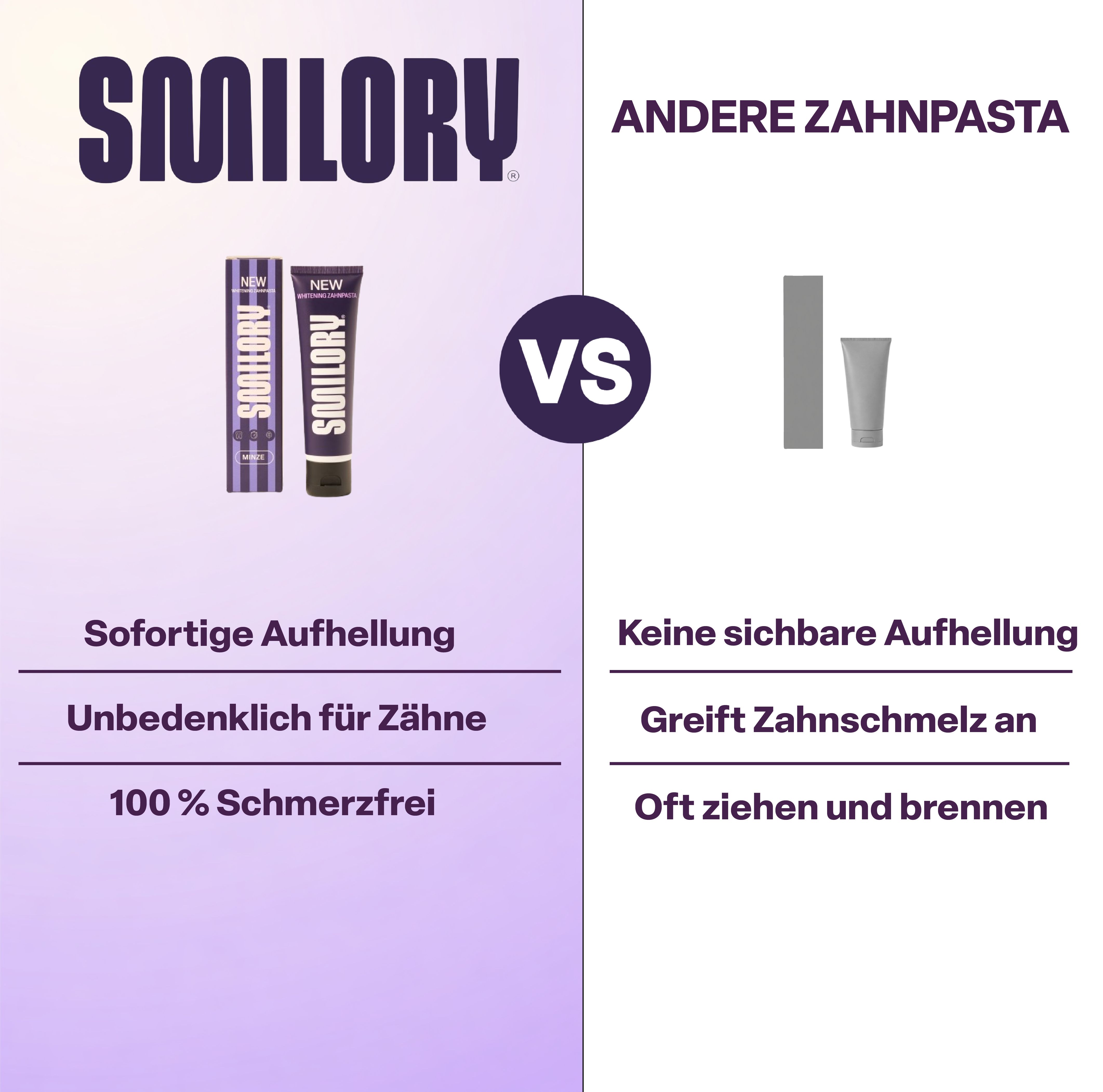 Smilory® Lila Whitining Zahnpaste