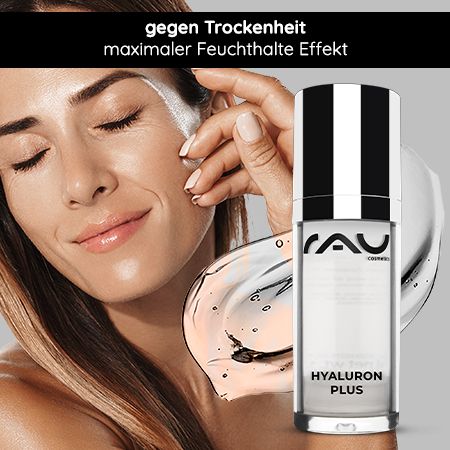 RAU Cosmetics Hyaluron Plus mit Soforteffekt - Hyaluronsäure Serum Hochdosiert gegen Falten