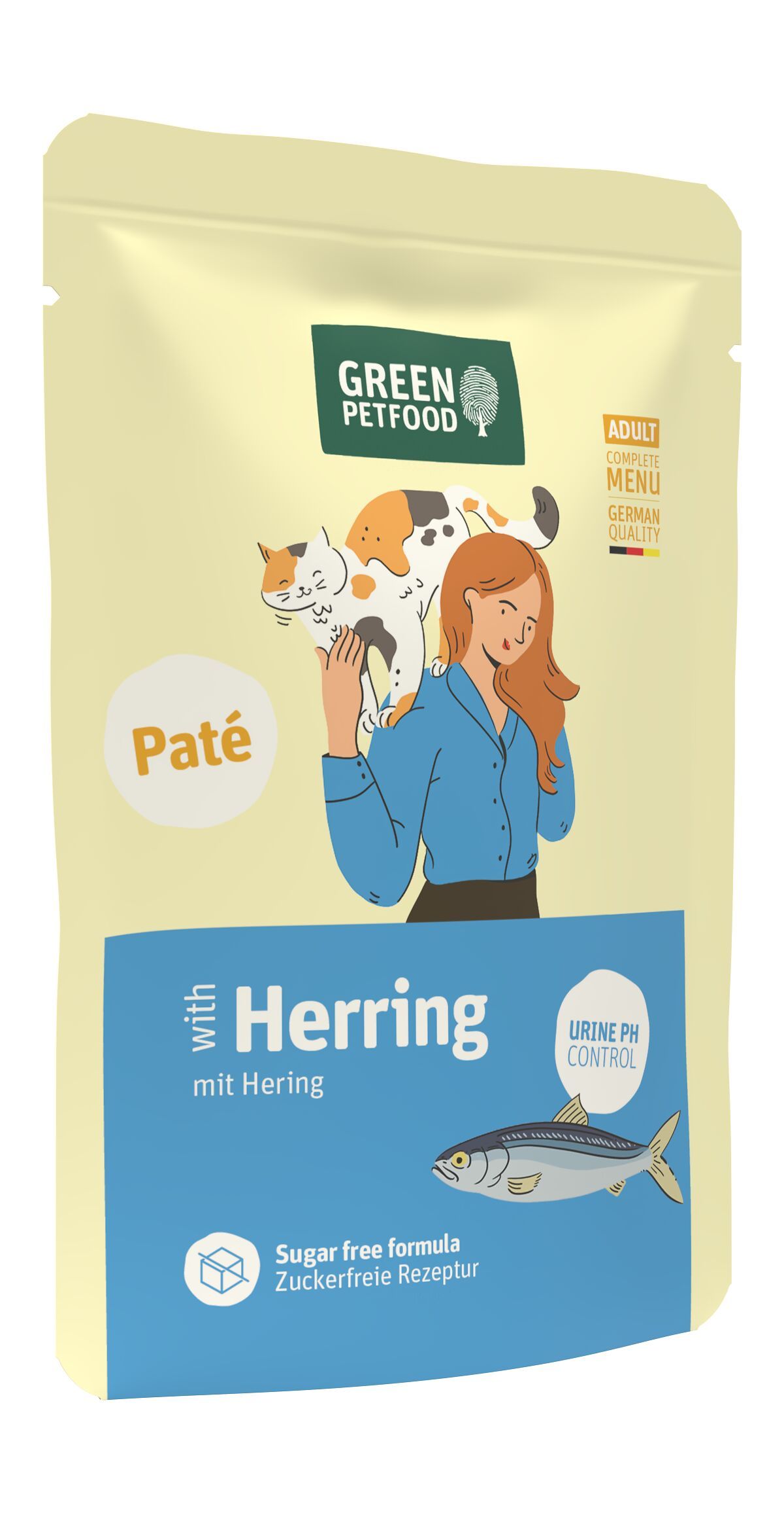 Green Petfood Cat Paté Herring