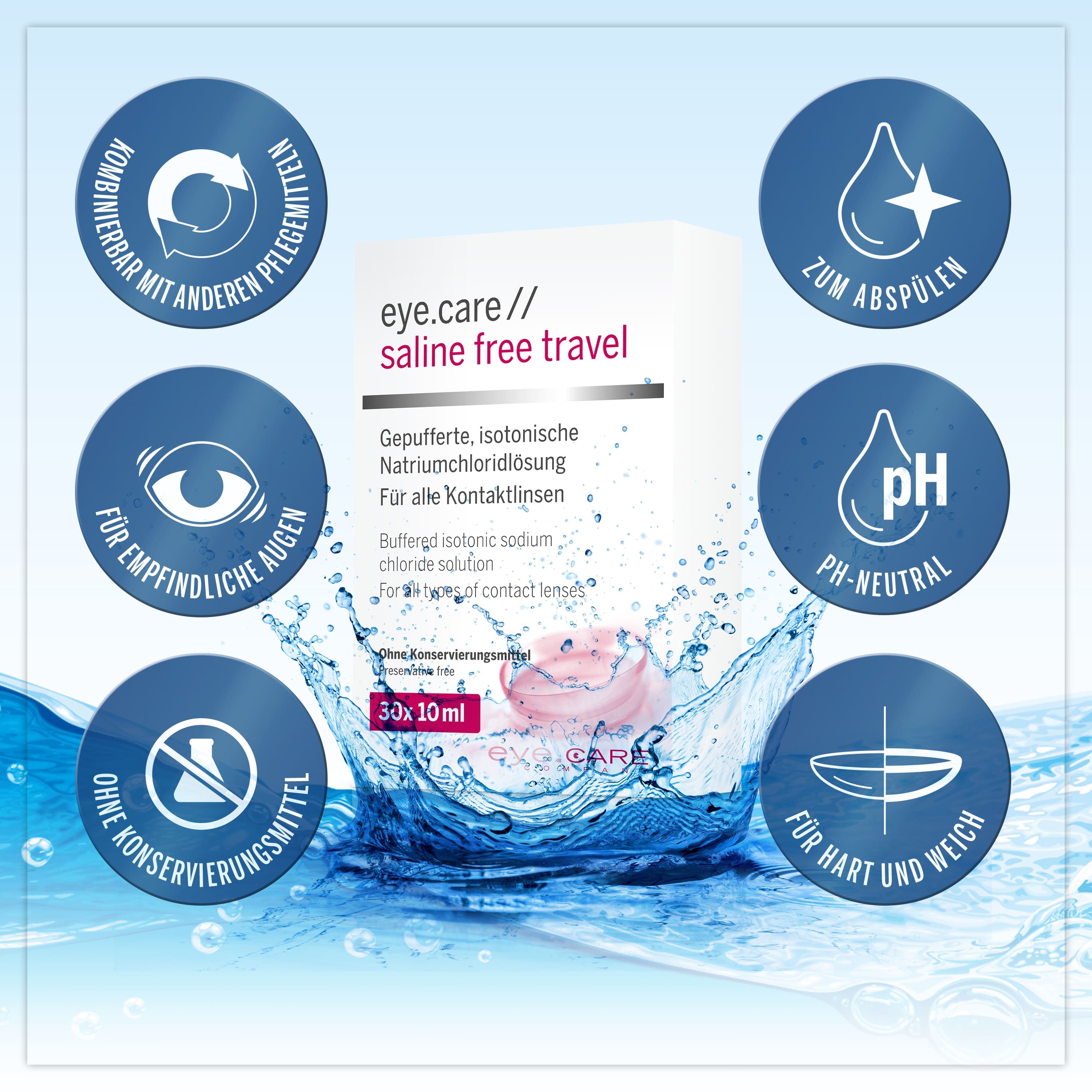 eye.care // saline free travel Ampullen