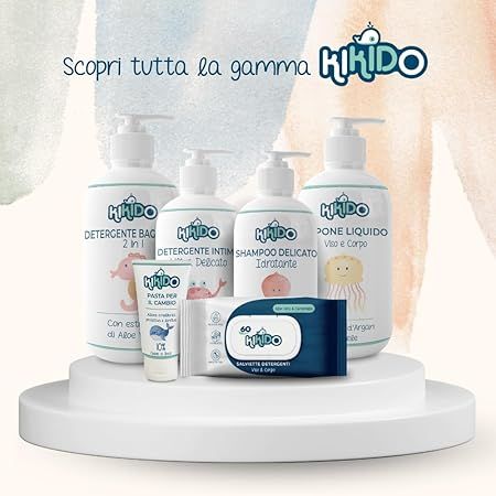 Kikido Hygiene-Set zur Geburt mit 3 Feuchttüchern Shampoo Intimreiniger und Kinder-Badegel
