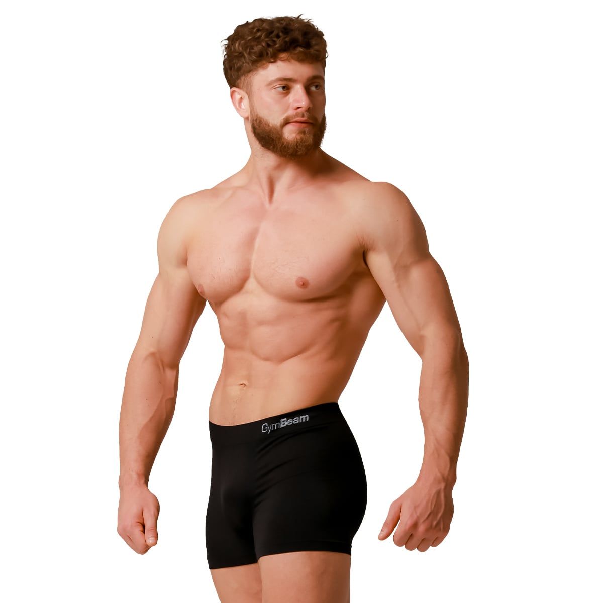 GymBeam Boxershorts Herren nahtlos im 2er-Pack aus Viskose und Elasthan in Schwarz