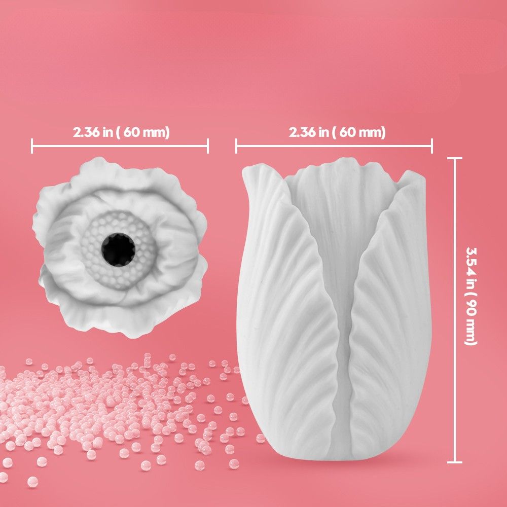 Pleasure Place - Weicher Silikon Masturbator für Männer - Blütendesign, 3D-Struktur