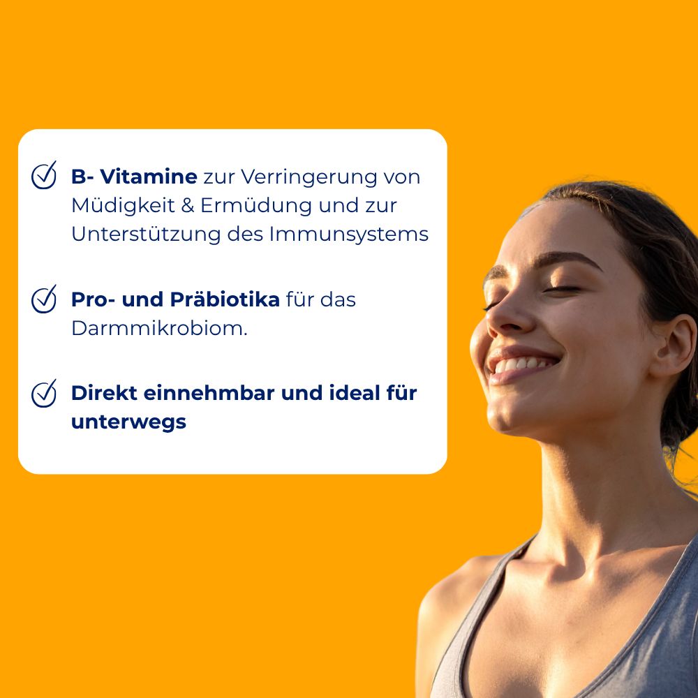 MedibiotiX Fit - Kombination für Immunsystem & ausreichend Energie - B-Vitamine & Darmbakterien