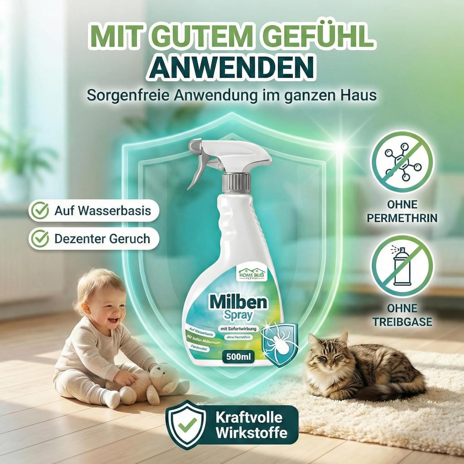 HomeBugProtect Milben Spray Für Matratzen Textilien
