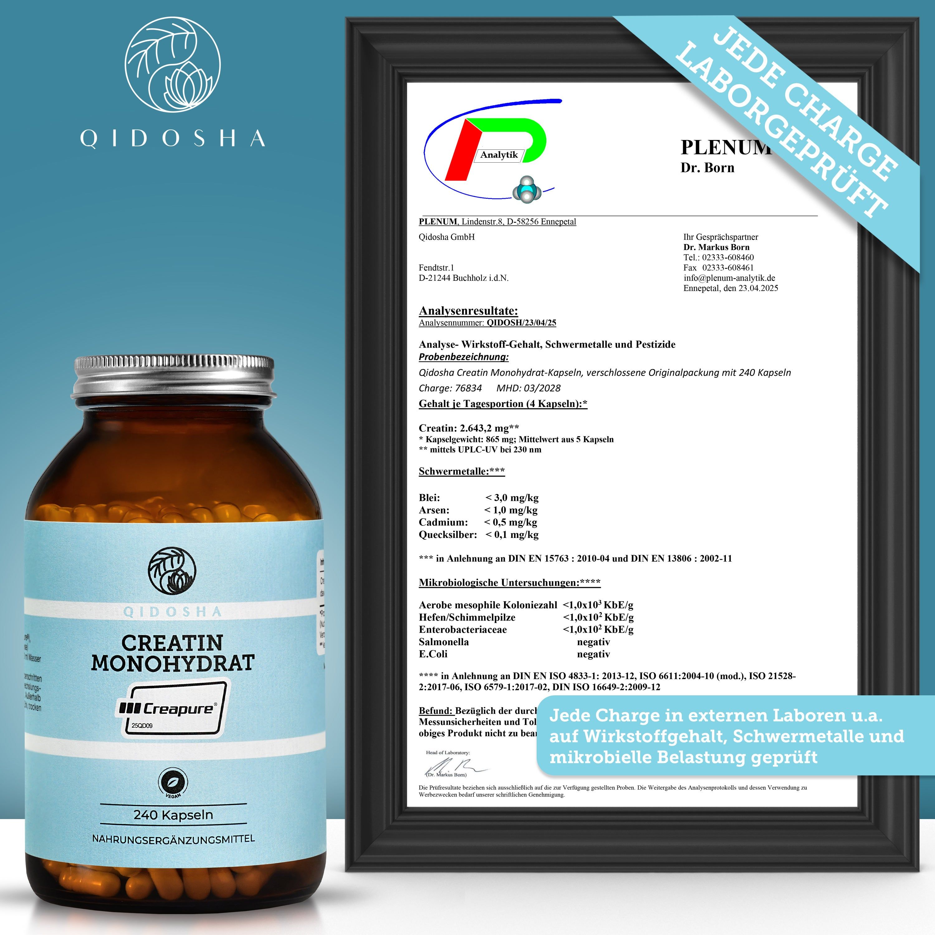 QIDOSHA Creapure® Creatin Monohydrat