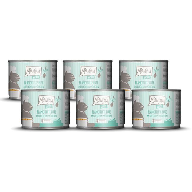 MjAMjAM – blanchierte Pute mit leckeren Möhrchen an Soße 6x185 g Futter