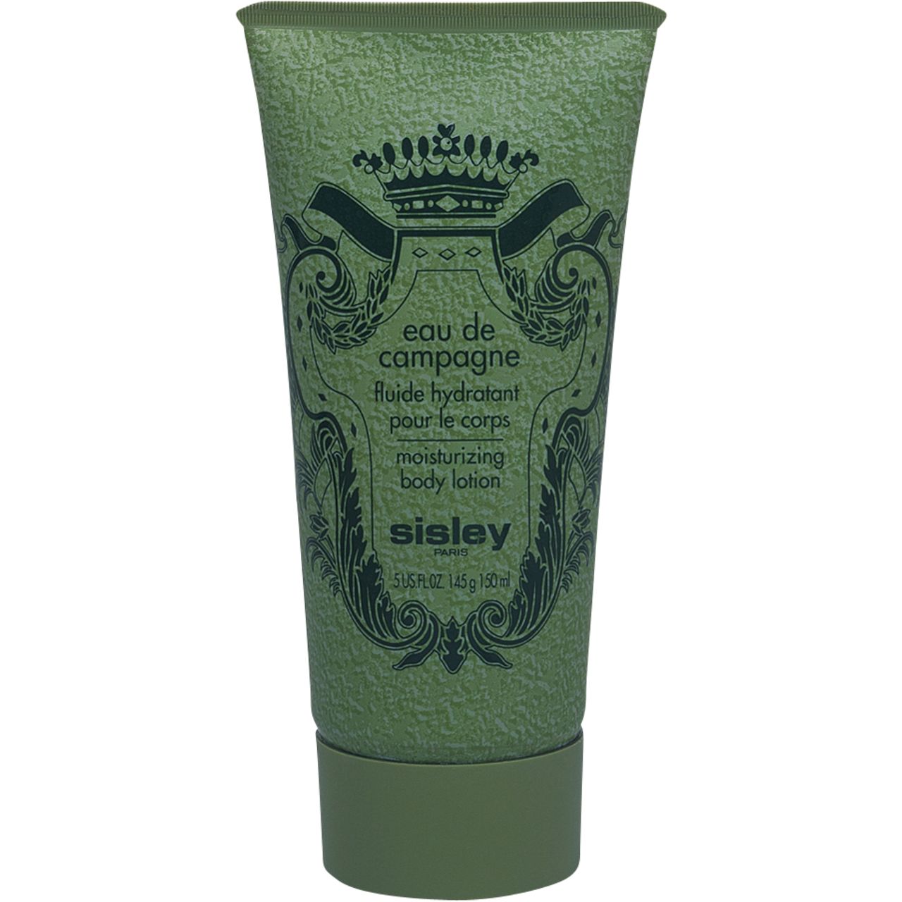 Grüne Tube mit Schriftzug Eau de Campagne, Fluide Hydratant pour le corps, Sisley. 100 ml.