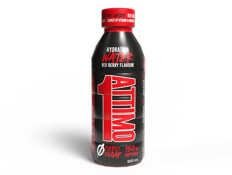 1attimoinforma ENERGY HYDRATION DRINK; ACQUA DI COCCO GUSTO FRUTTI ROSSI CON CAFFEINA