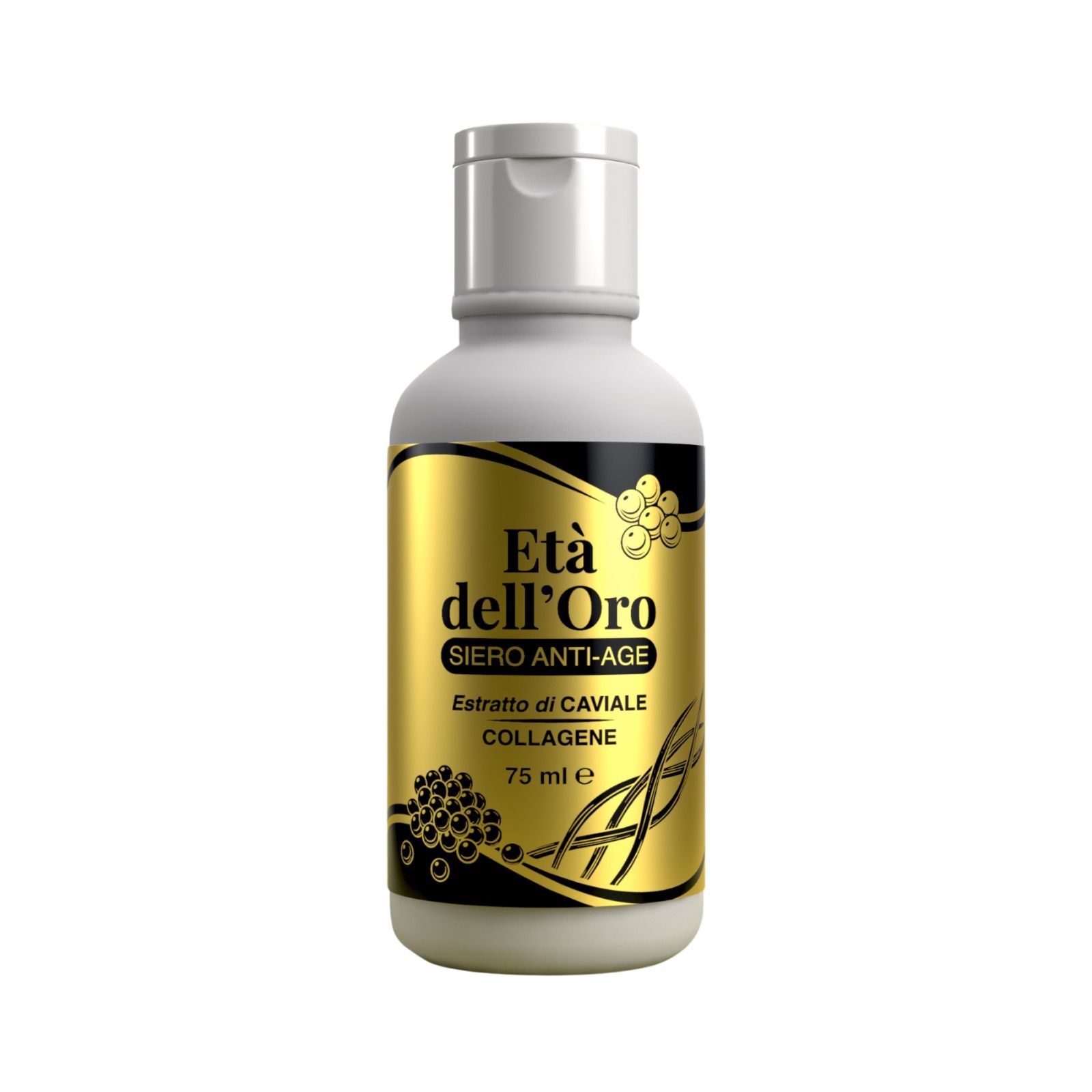 Aloha Labs Età Dell'Oro - Crema Siero Anti-Age Rigenerante con Collagene, Oro e Caviale - 75ml