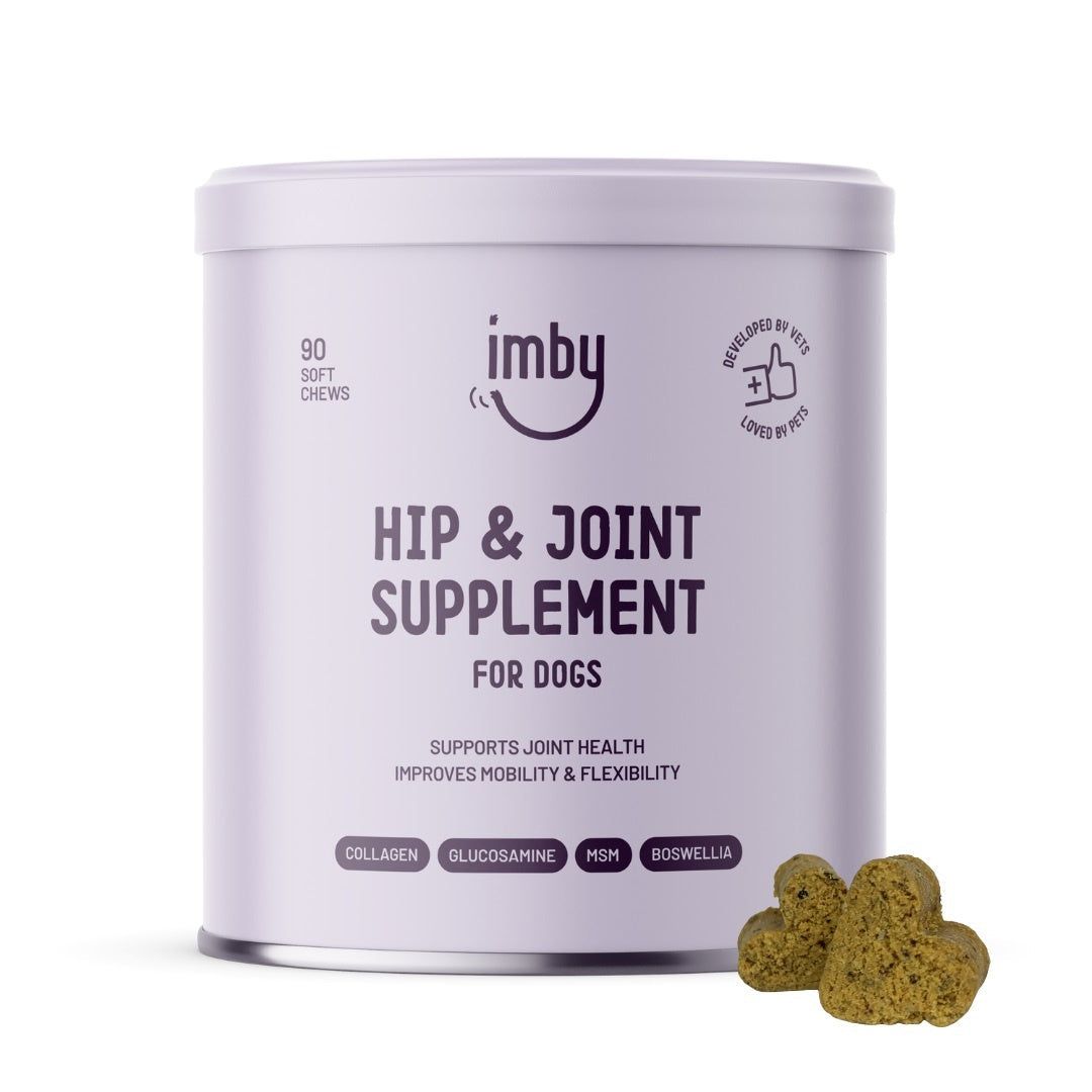 Imby Hip and Joint - Pflanzliche Gelenkunterstützung für Hunde mit Glucosamin und MSM