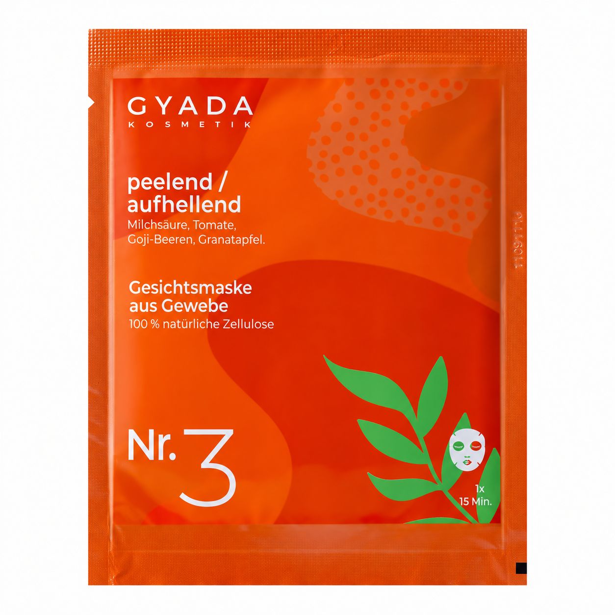 Eine Packung einer feuchtigkeitsspendenden Gesichtsmaske aus Bambusfaser von GYADA COSMETICS.