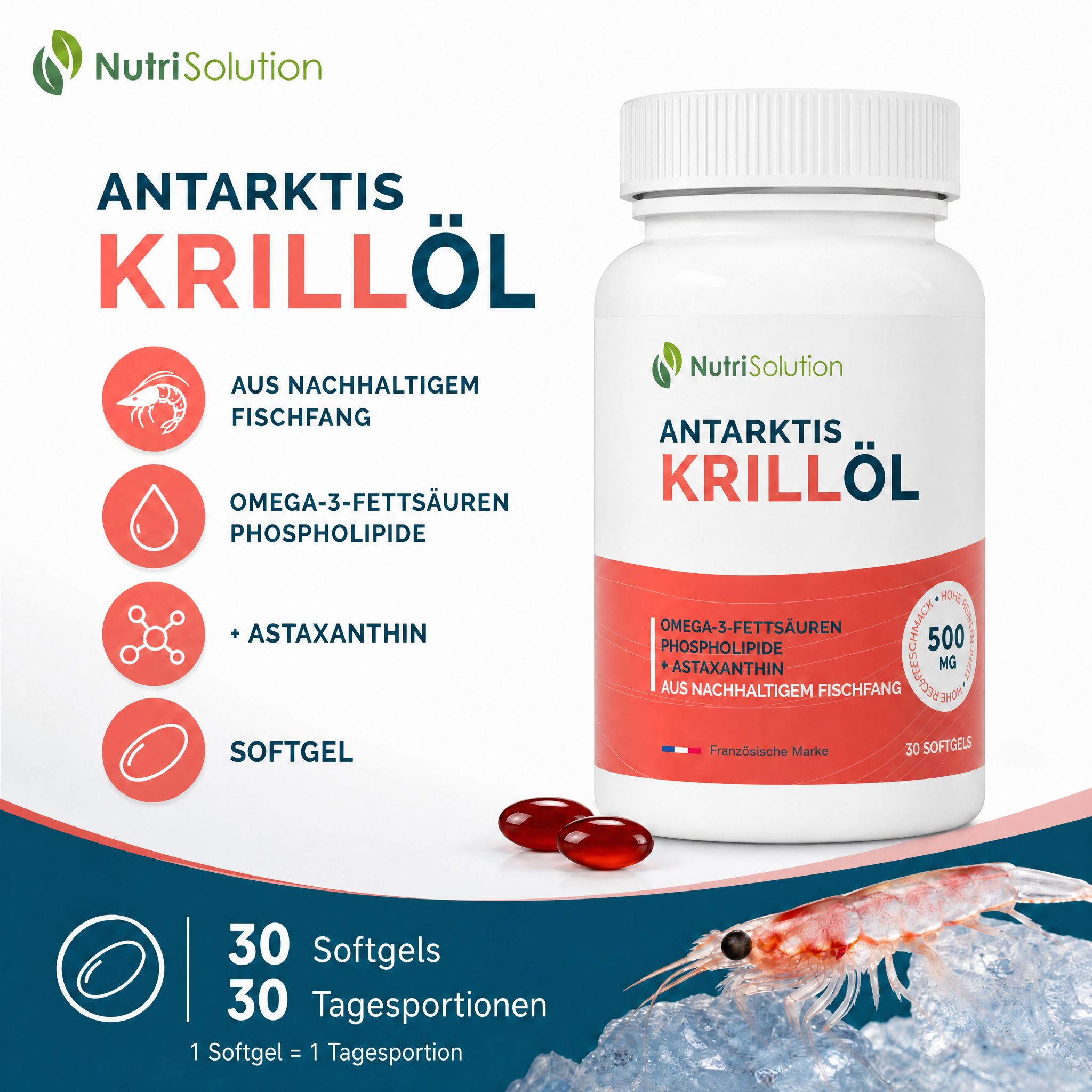 NutriSolution Antarktis Krillöl