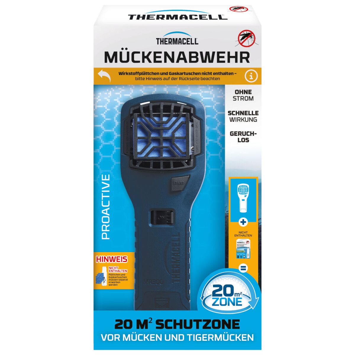 Thermacell Mückenabwehr Proactive Handgerät, ohne Wirkstoff - Mückenschutz Gerät