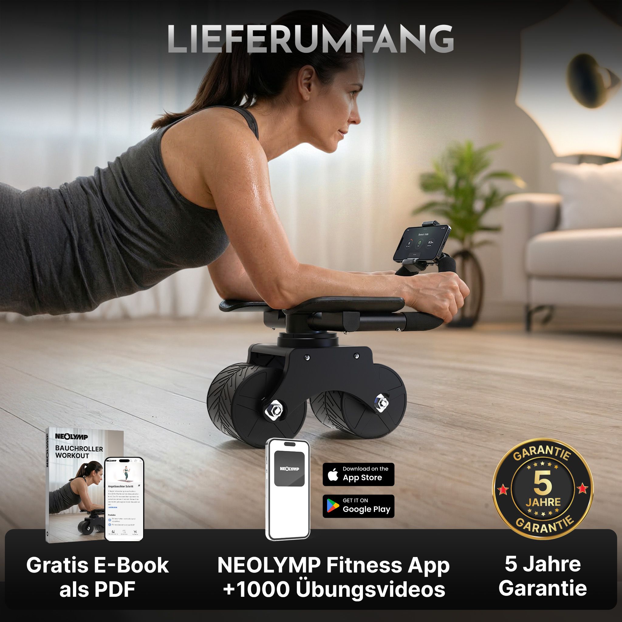 NEOLYMP Bauchroller verstellbar